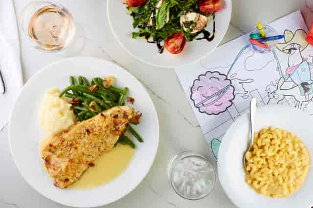 food with kids drawing