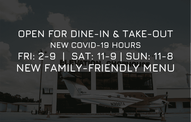 New hours at Elevation are friday 2-8, saturday 11-9 and sunday 11 to 8