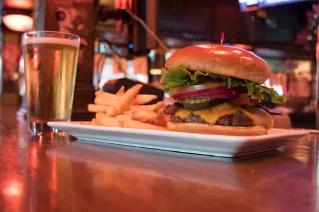 Burger and fries