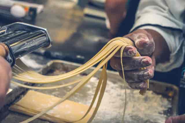 making noodles