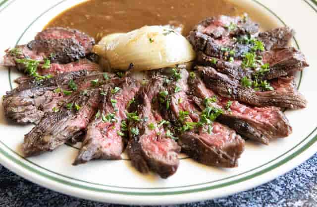 skirt steak au pouvre