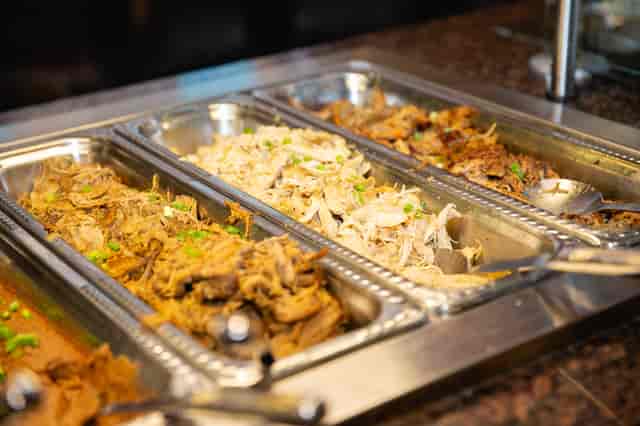 hot trays of food