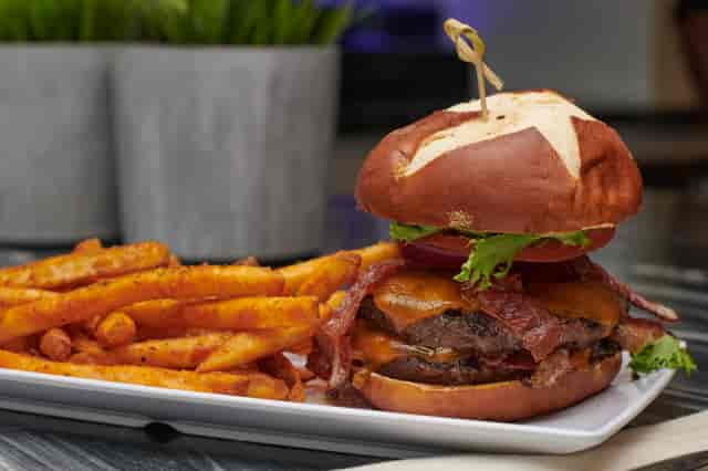 burger and fries