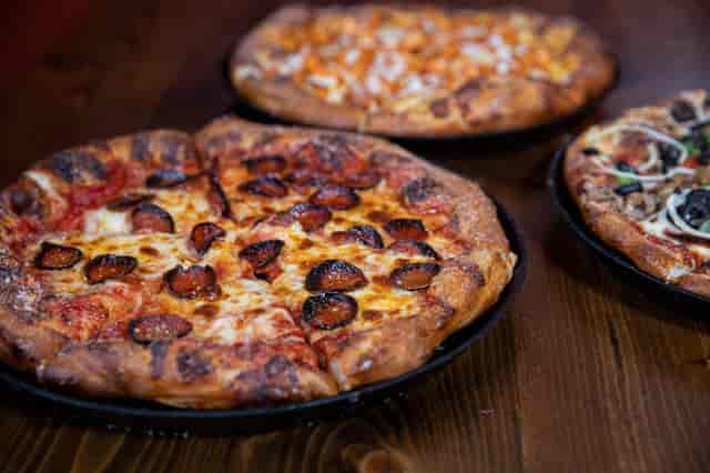 three pizzas