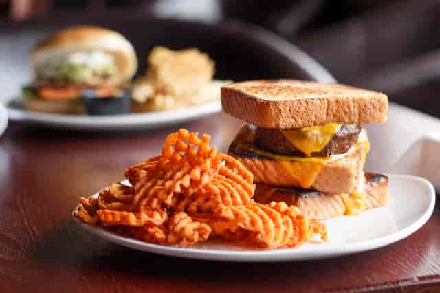 Sandwich and Waffle Fries