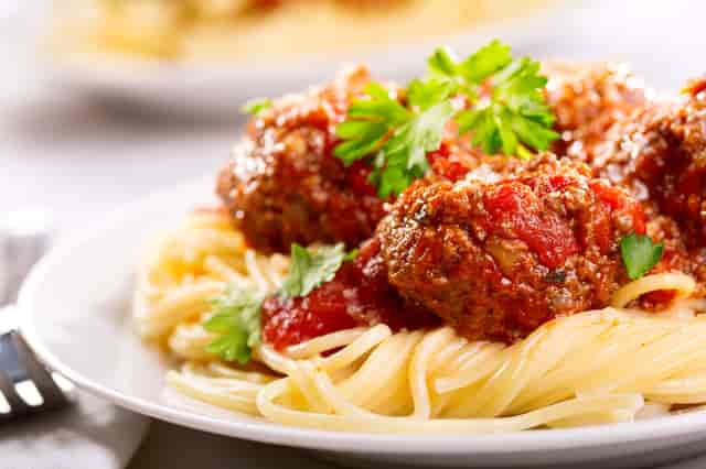 Spaghetti and meatballs