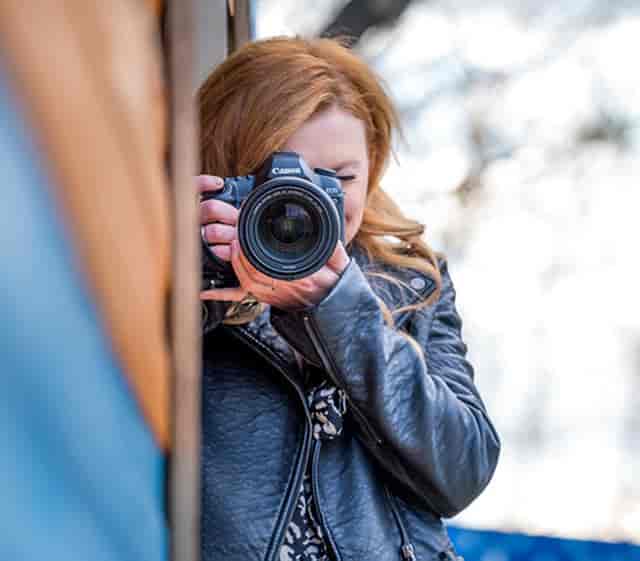 Woman taking a photo