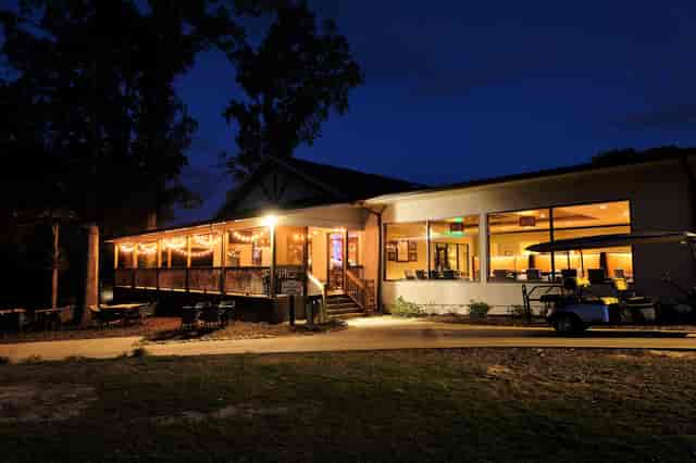 restaurant exterior night time