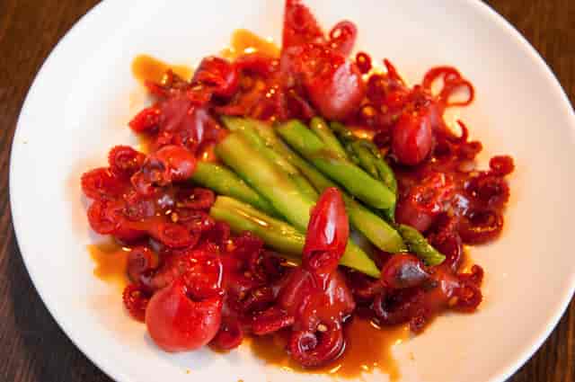 grilled baby octopus