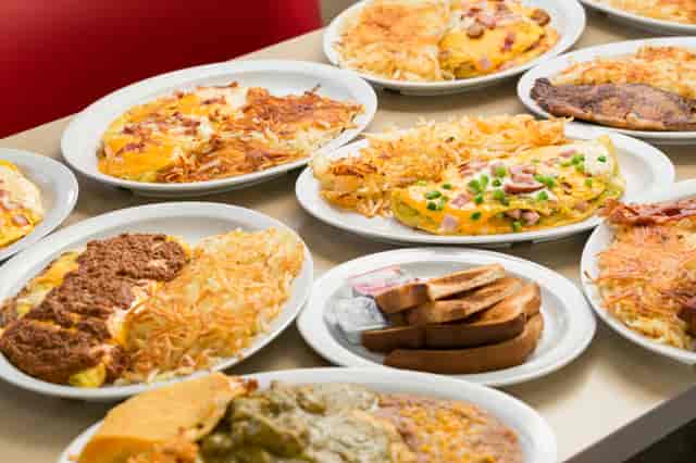 table full of food