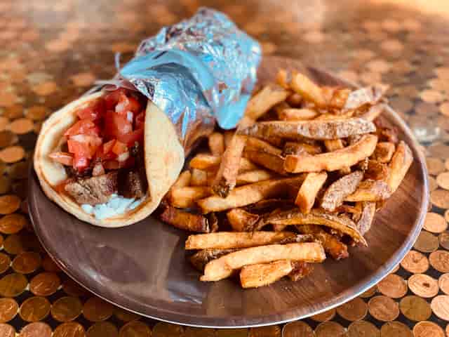 gyro and fries