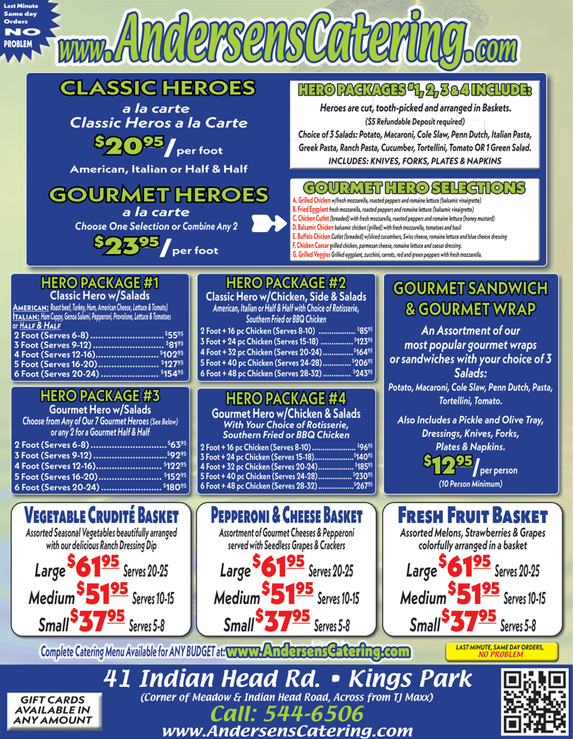 Andersen's Deli Restaurant in Kings Park, NY