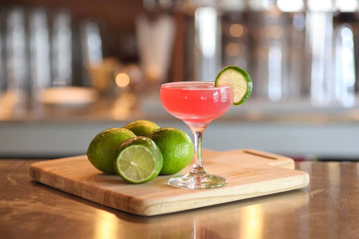 pink lime cocktail