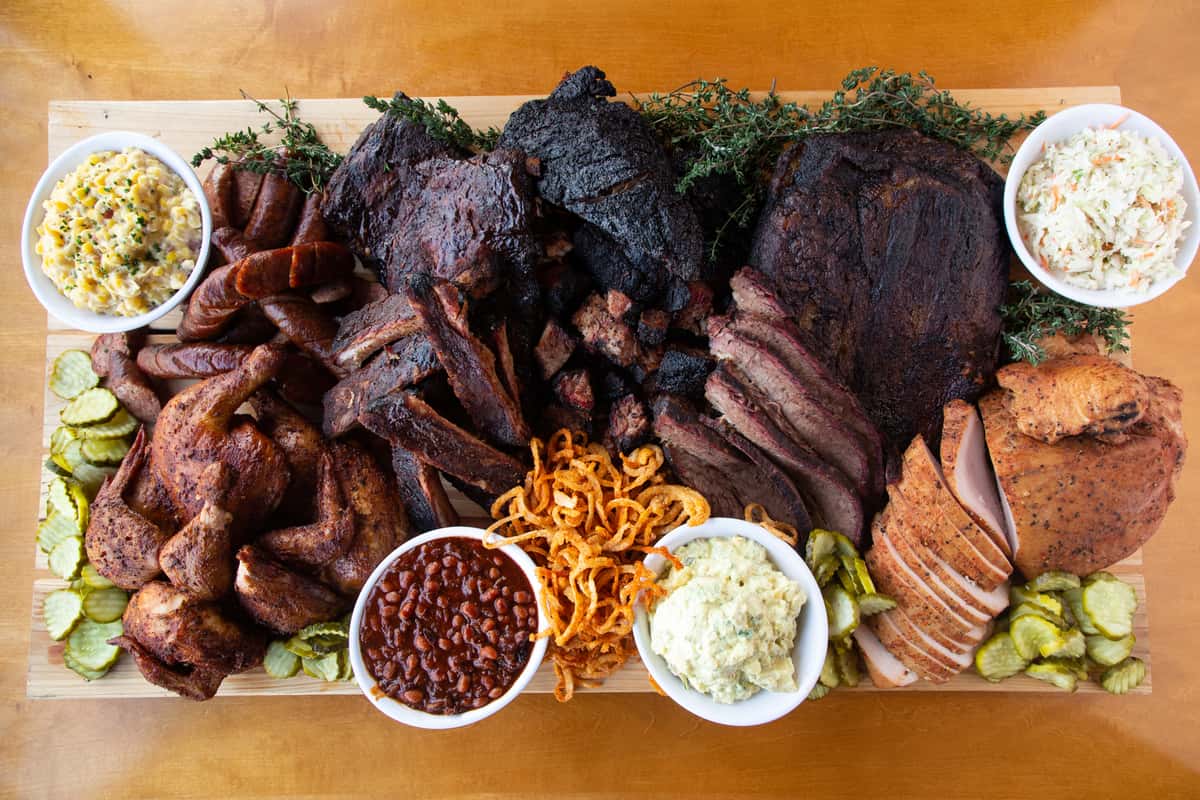 smoked meats and sides