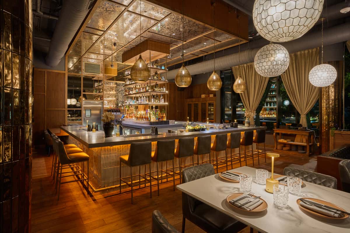 Fitoor Santa Monica dining room with coastal California ambiance, perfect for lunch, dinner, and date-night near the beach