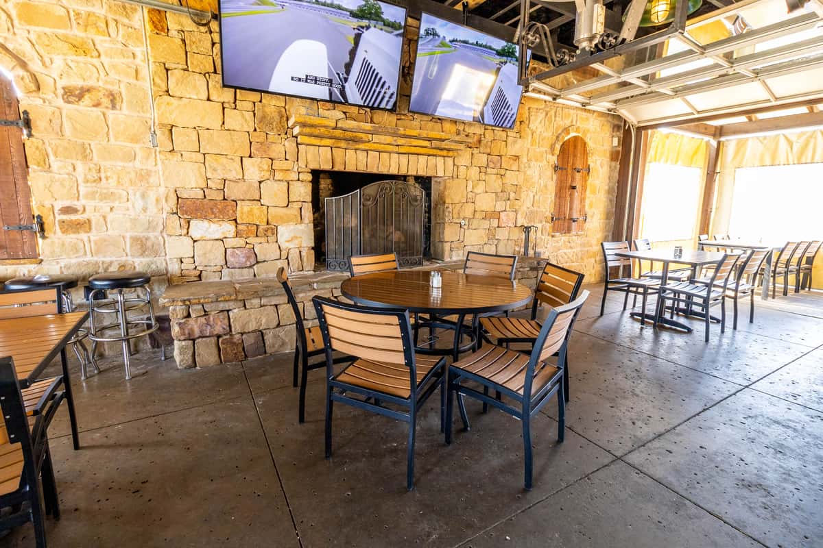 fireplace and tvs
