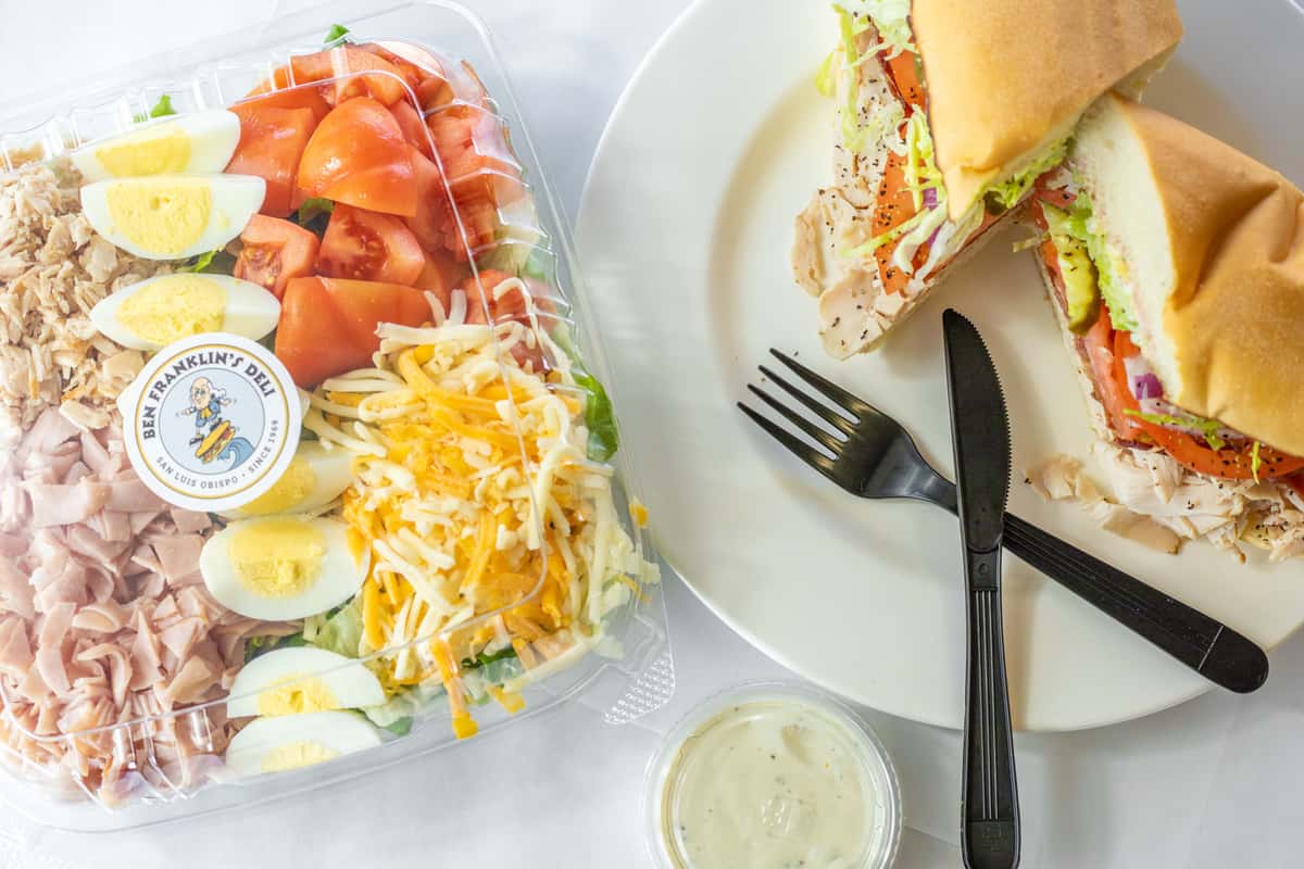 chef salad and club sandwich