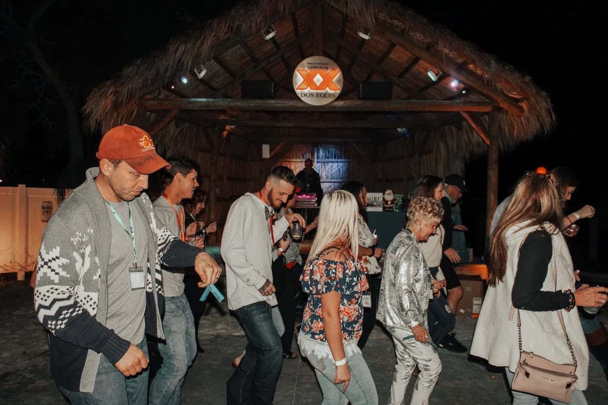 people dancing at an event
