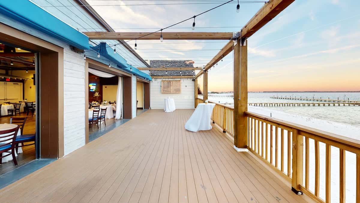 wooden floor and beams by the seaside