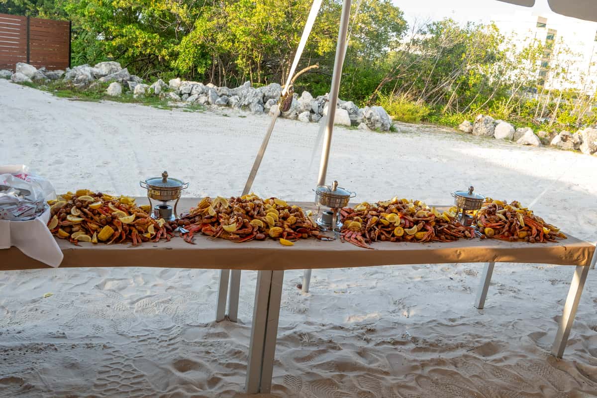 Seafood Boil Table Set Up