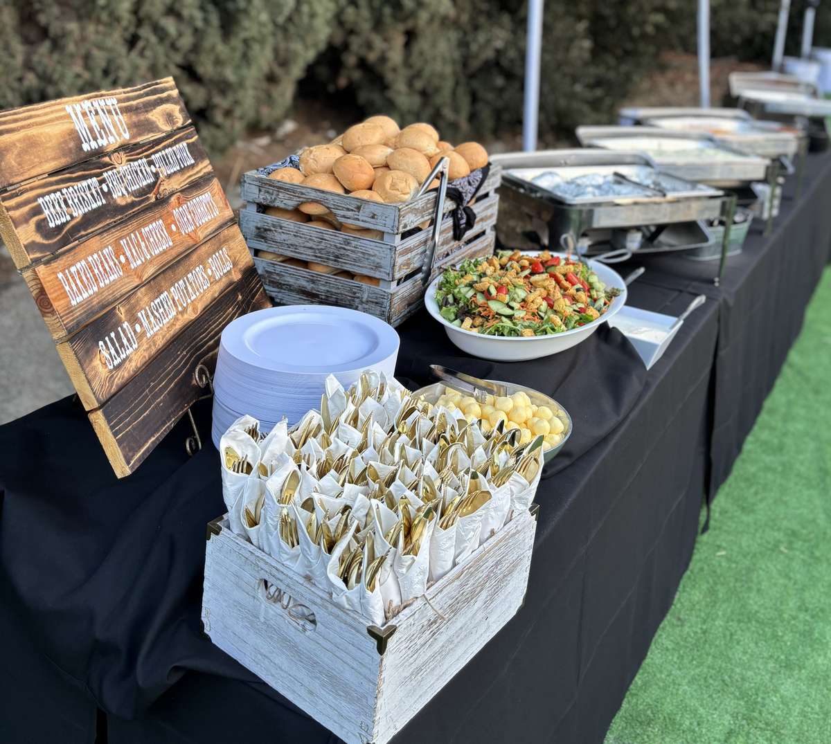 filled buffet
