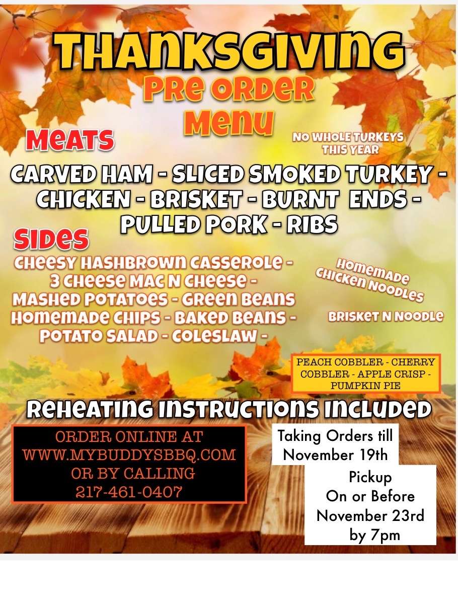Thanksgiving Menu 