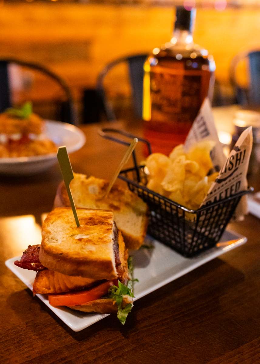 Salmon BLT with Chips