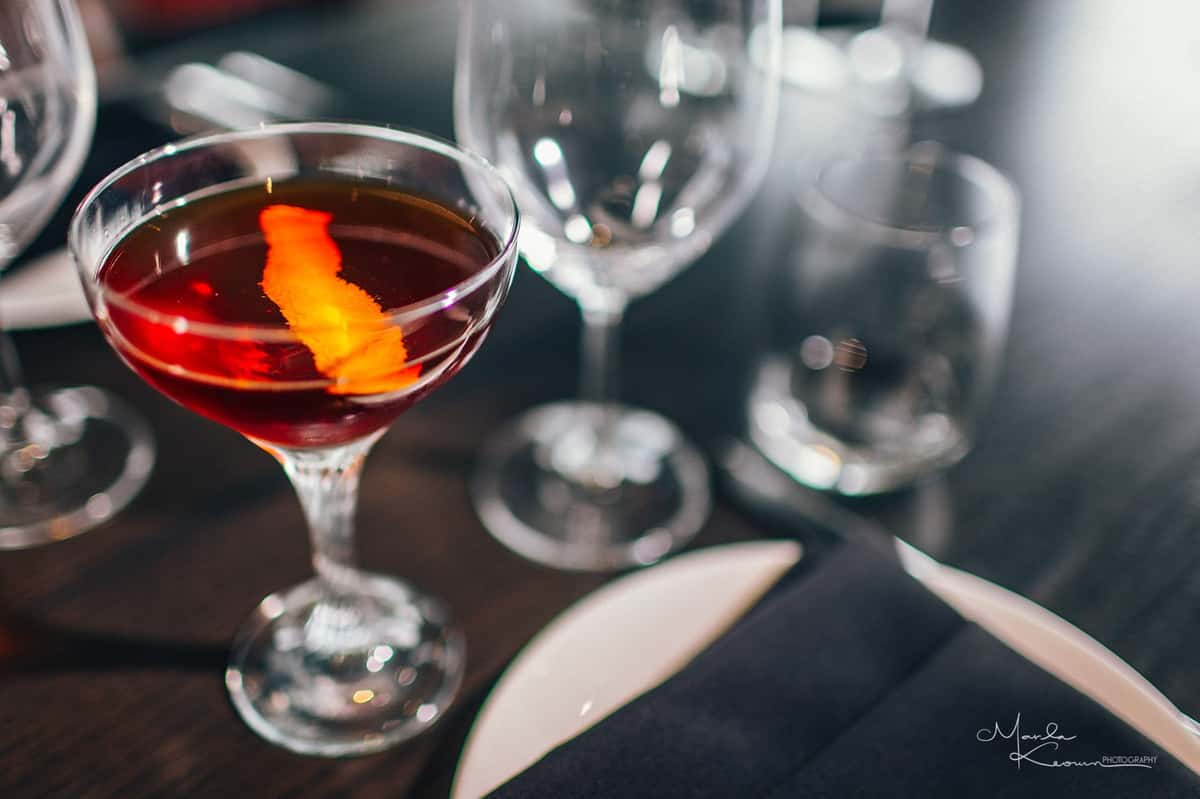 cocktail on table