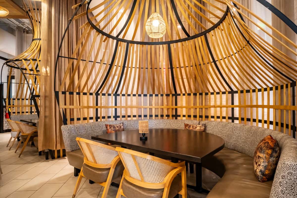 Interior dining space