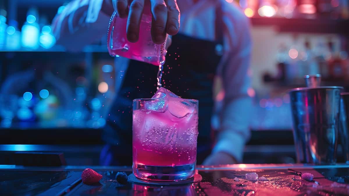Barman doing a cocktail