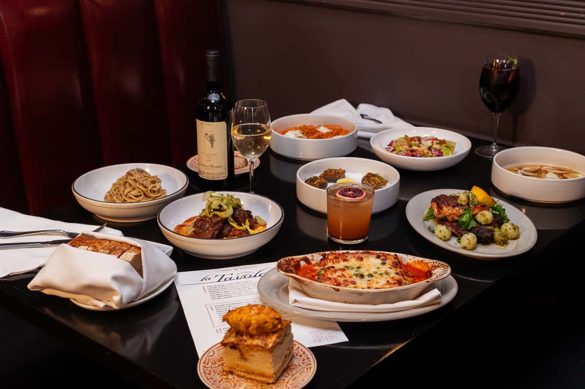 Table Spread of a Bunch of Food