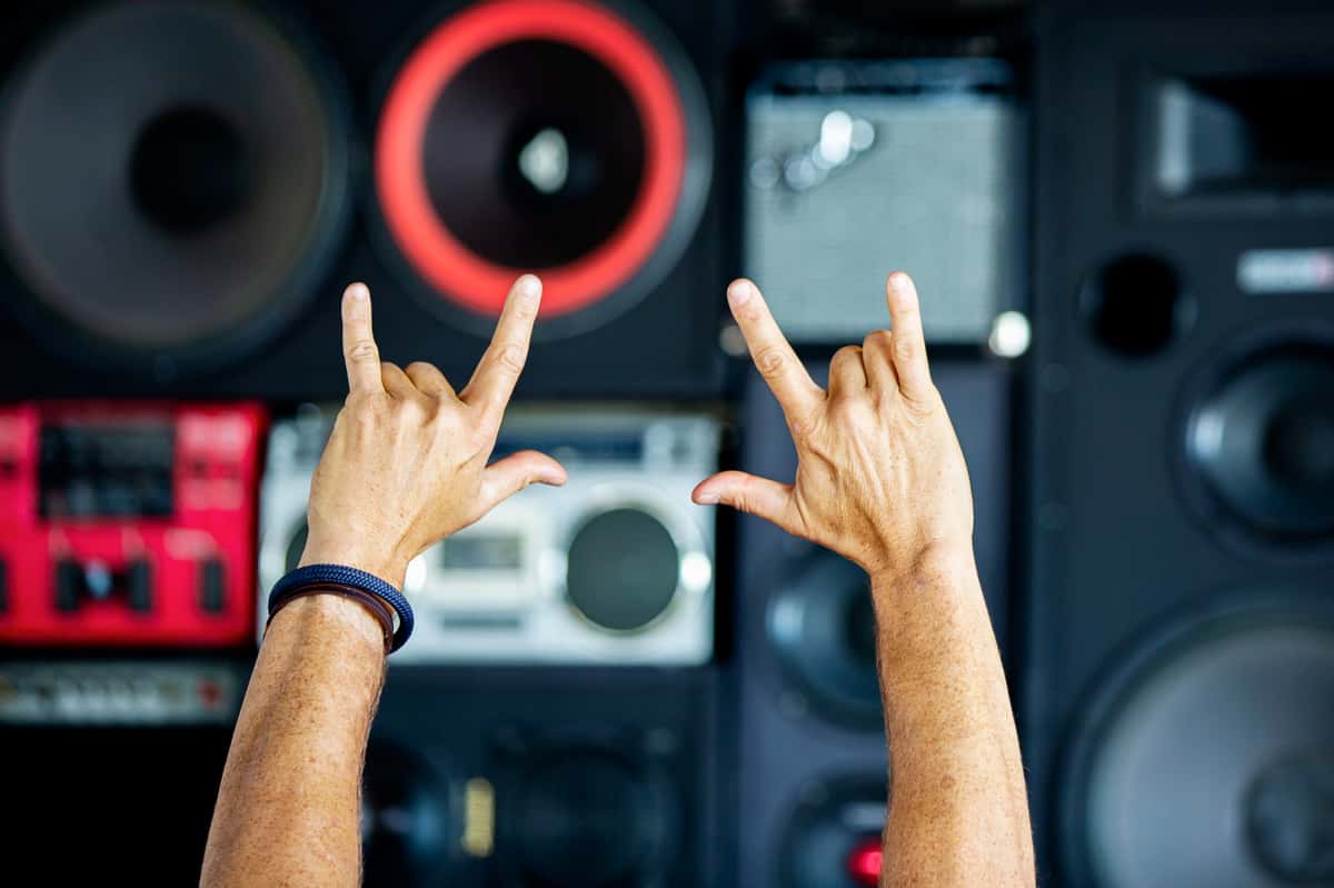 Hand signs in the air