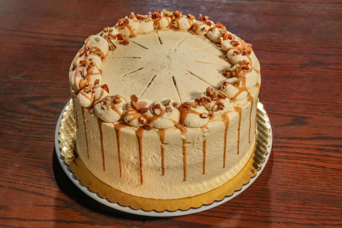 Salted Caramel Butterscotch Cake with Brown Butter Frosting | Butterscotch  cake, Cake recipes, No bake cake