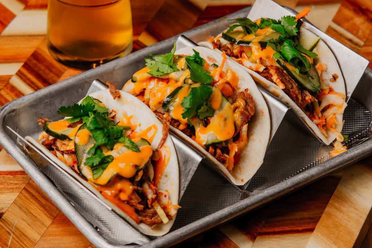 Korean brisket tacos
