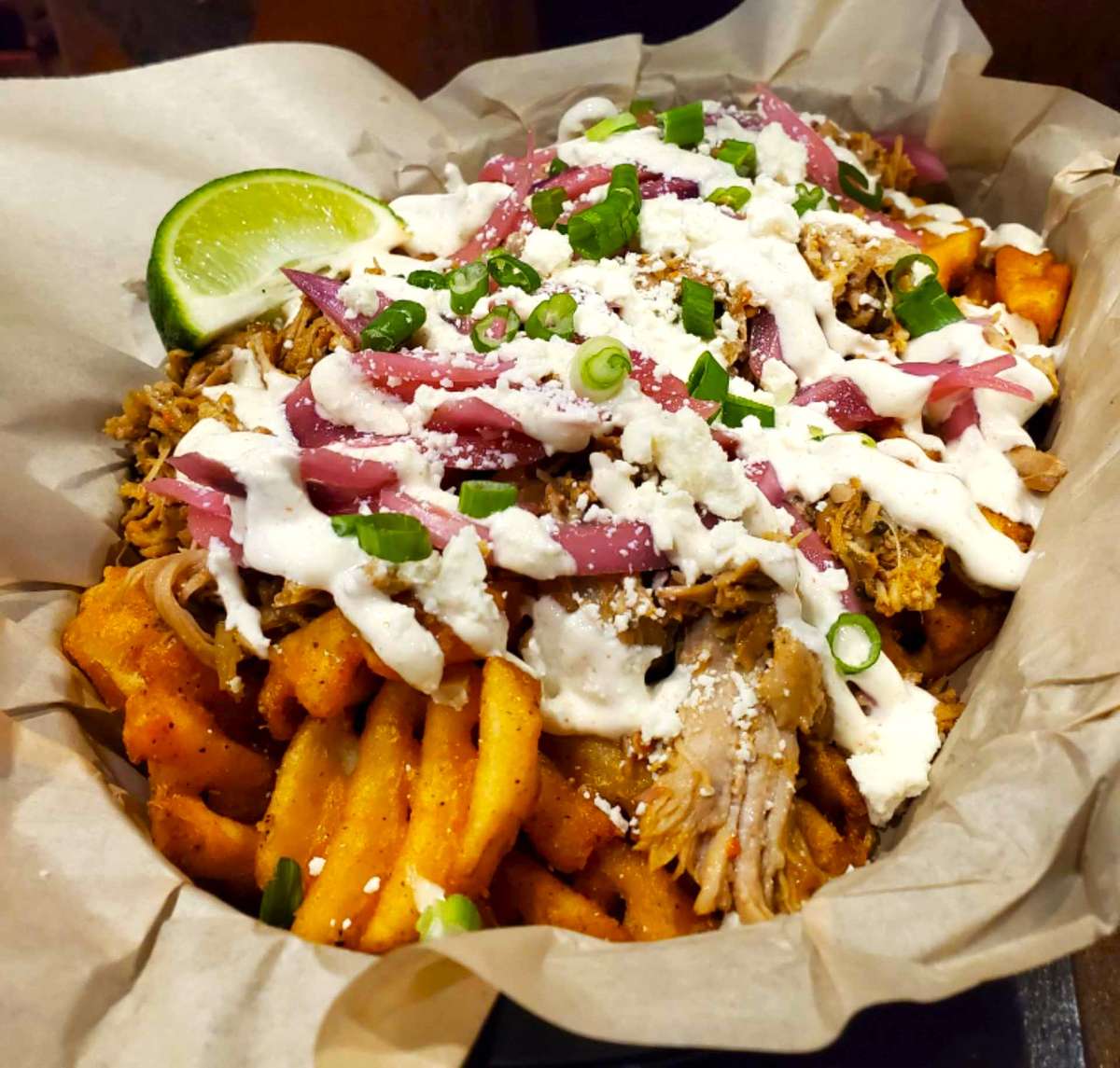 Barbacoa Fries - Happy Hour - Poor Reds Bar-B-Q - Barbecue Restaurant in  El Dorado, CA