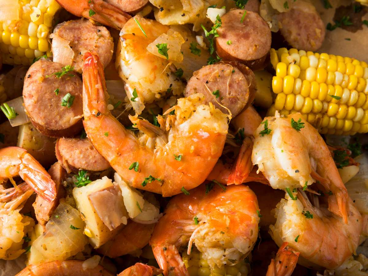 Shrimp Sausage Corn