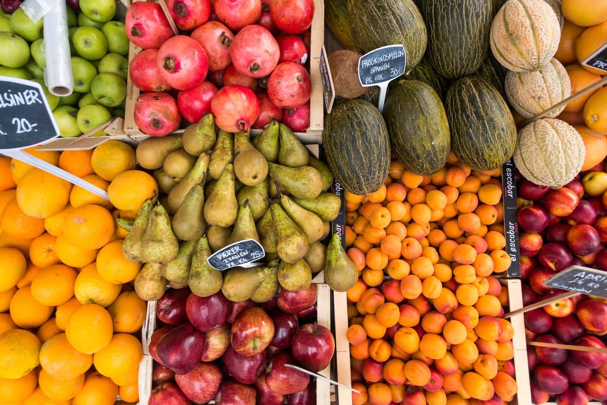 fresh fruits and vegetables