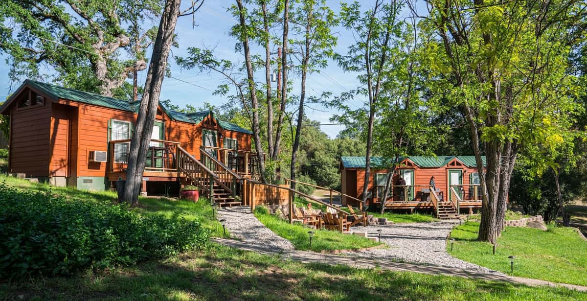 Duplex King Room Cabins offer guests quiet respite among the trees in our beautiful five acre property.