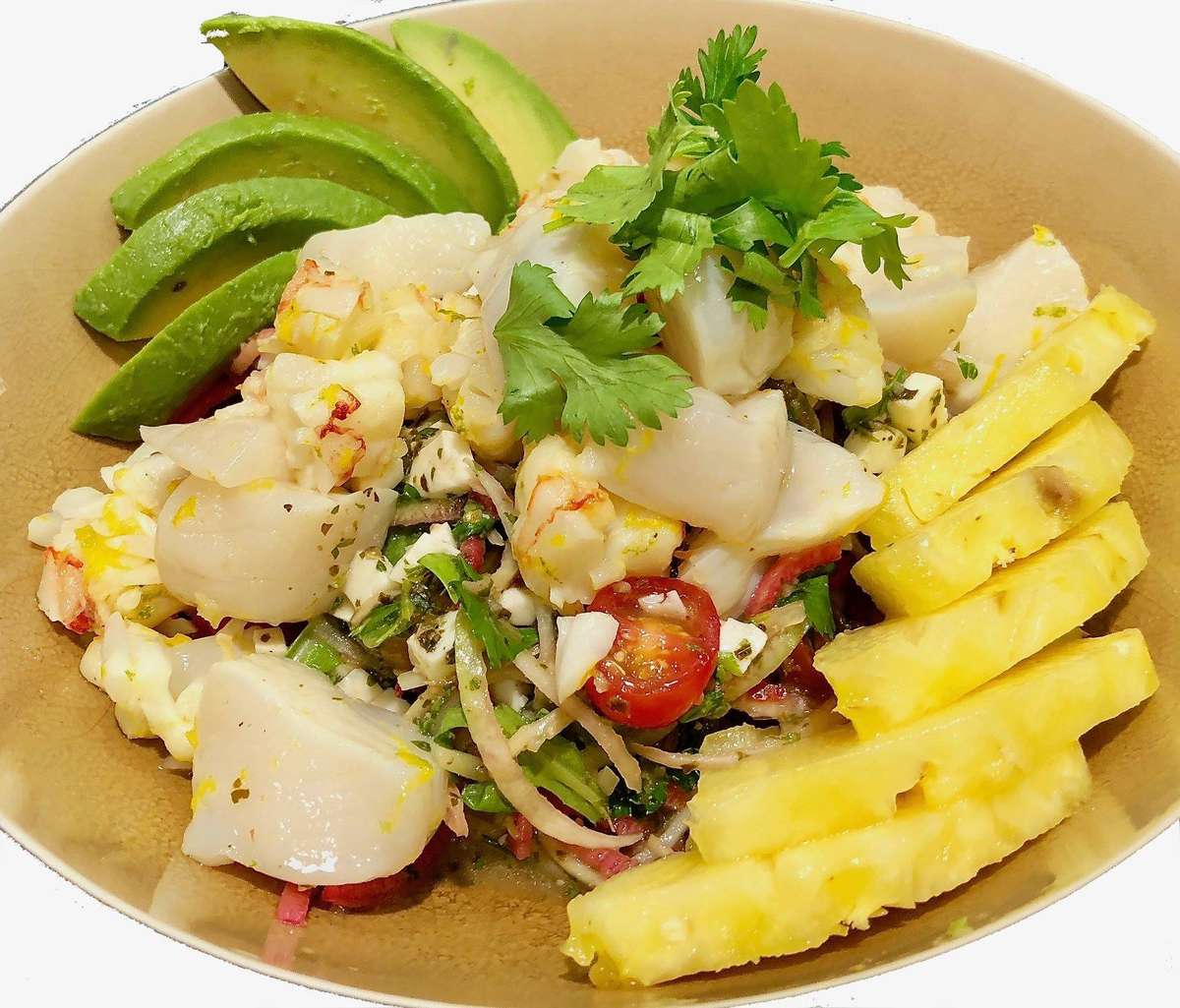 seafood salad with pineapple
