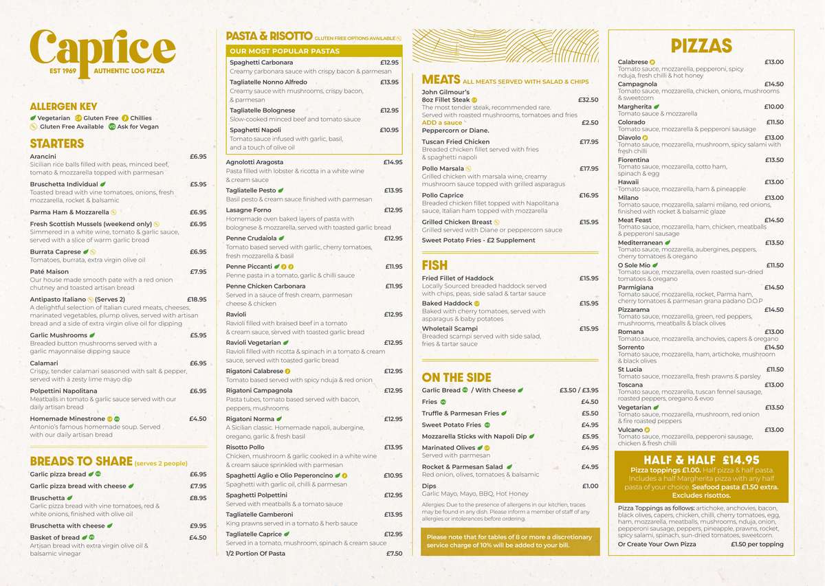 main menu