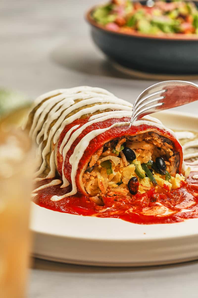 Smothered Breakfast Burrito - Snooze Breakfast and Brunch