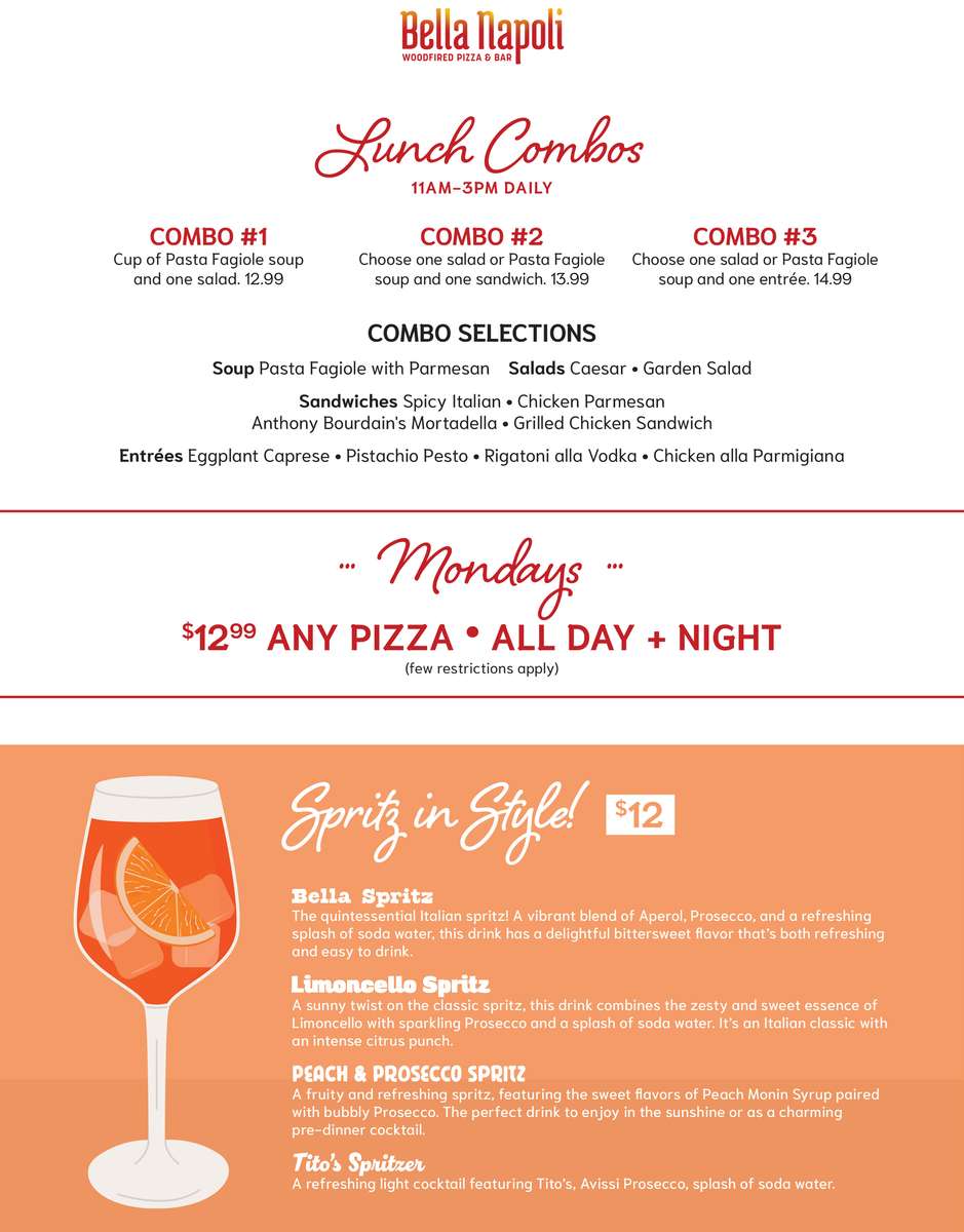 Lunch Combos at Bella Napoli