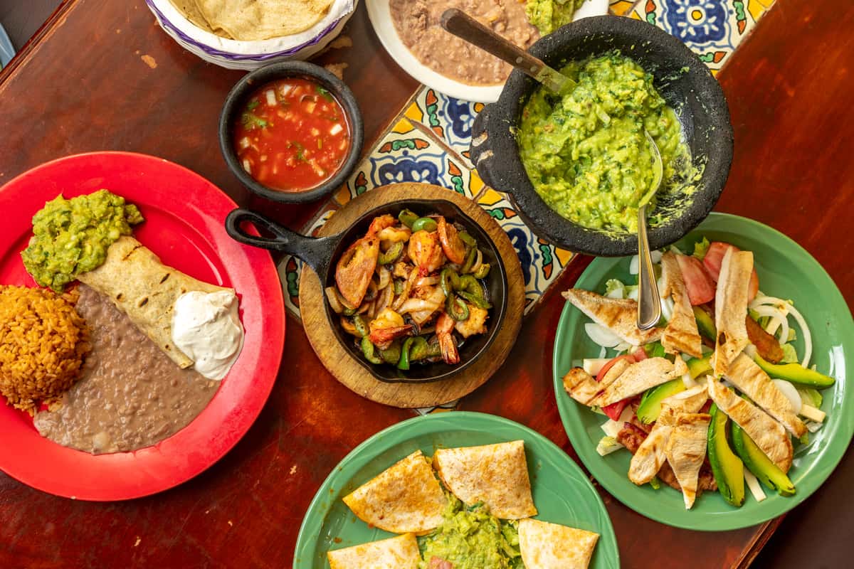 various mexican dishes