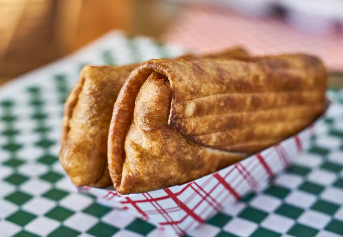 Two Mini Chimis Menu Elmer's Tacos Mexican Restaurant in Chandler, AZ