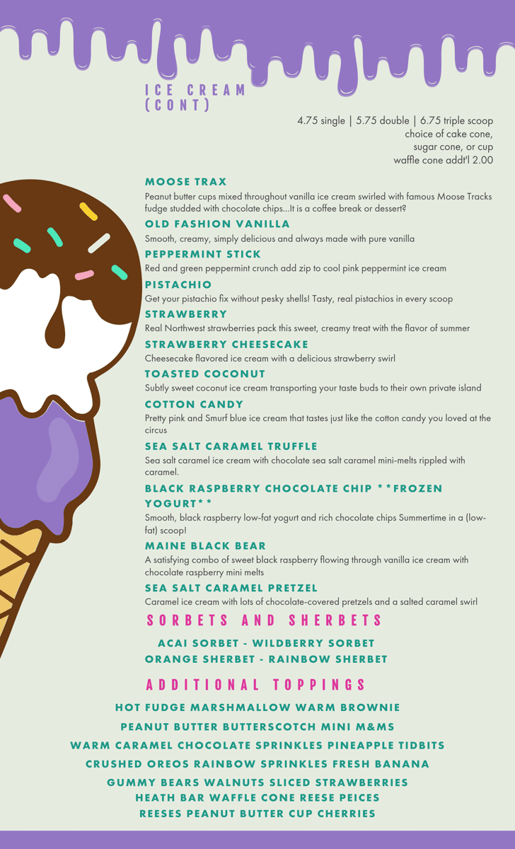 ICE CREAM LIST 2025