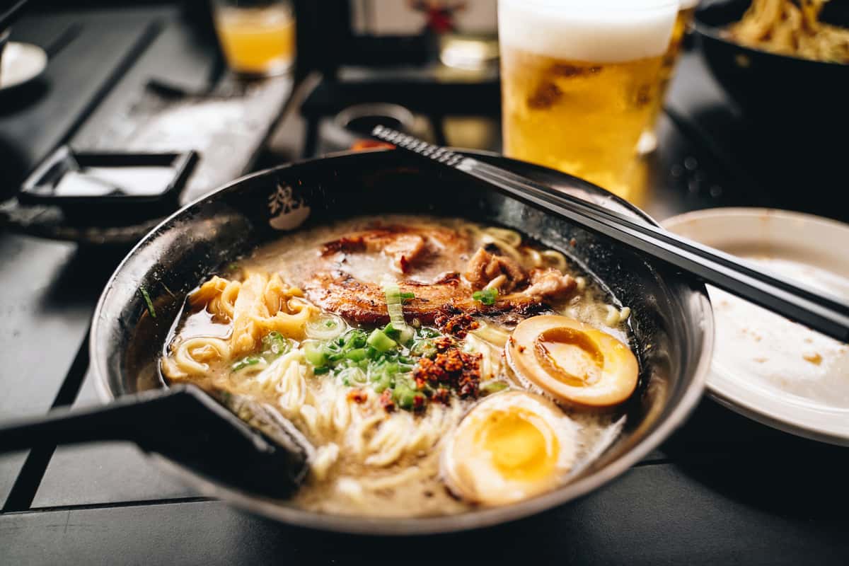 Bowl of ramen with eggs