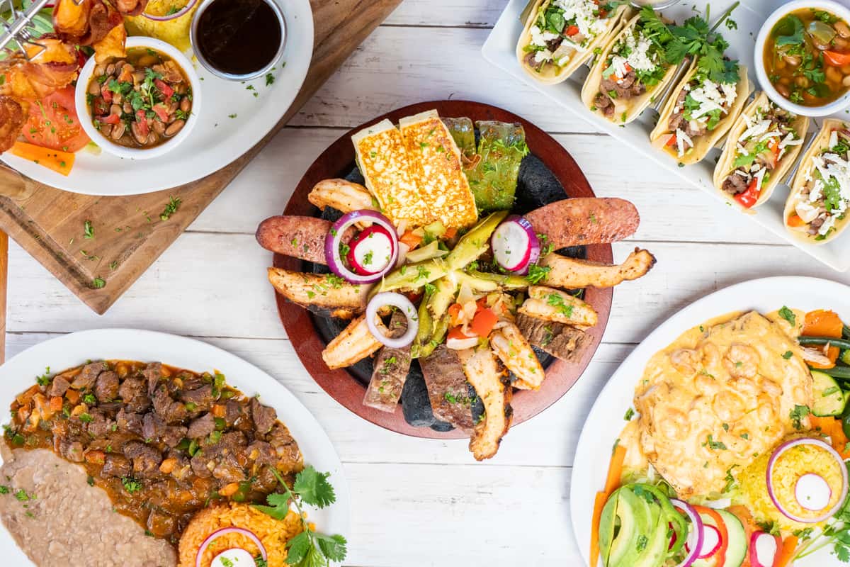 A variety of Spanish Flowers dishes