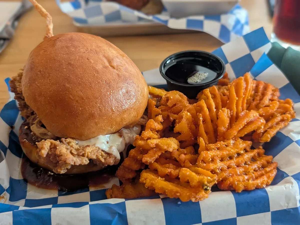 Burger and fries