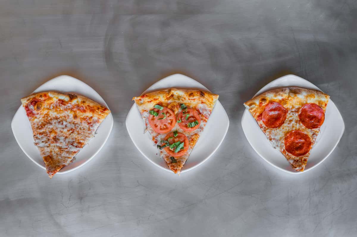 3 pizza slices