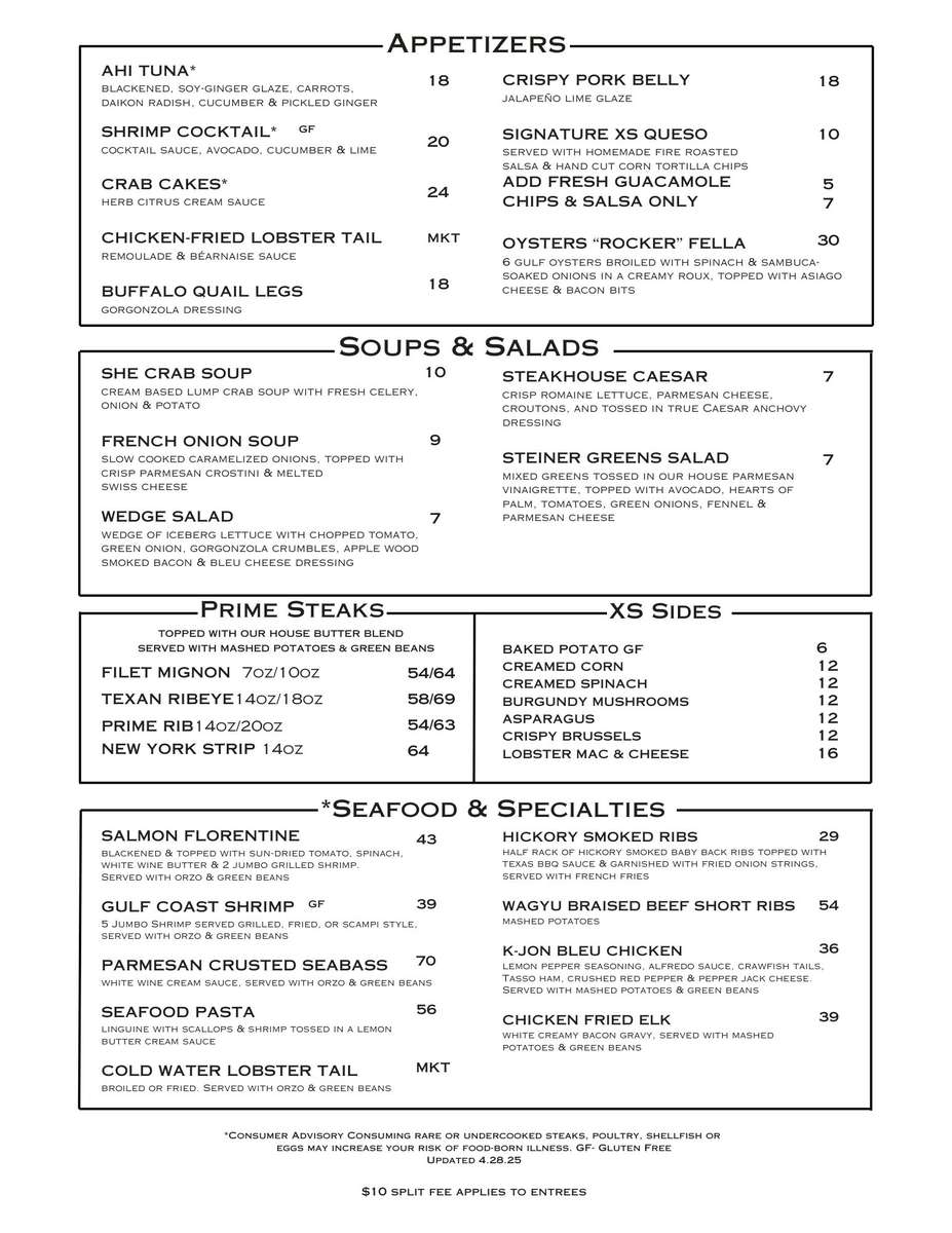Holiday Limited Menu